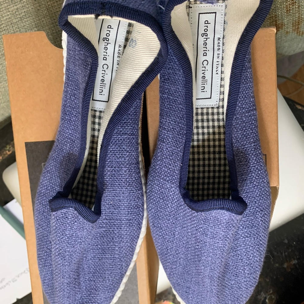 Blue Canvas flats (Made in Italy)